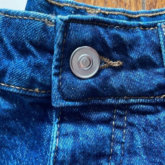 Forever 21 daisy embroidered medium wash denim jeans fringe shorts size 25 NWT - Picture 6 of 10